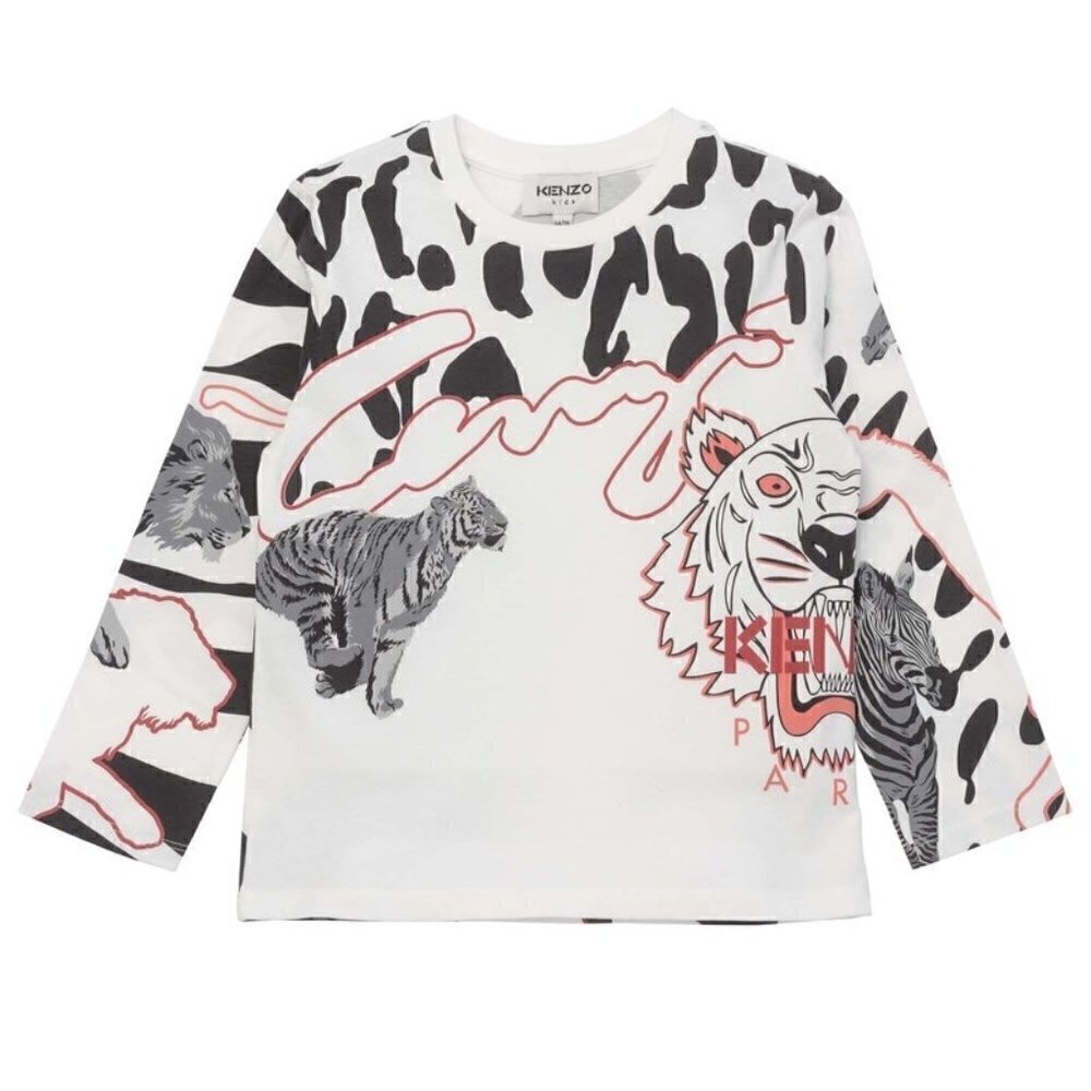 Kenzo Kids animal print t shirt